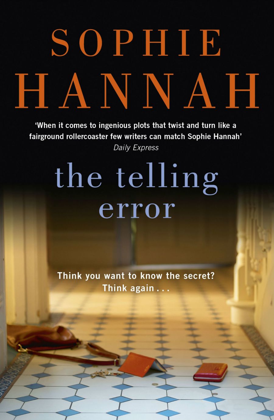 book cover: The telling error, by Sophie Hannah.