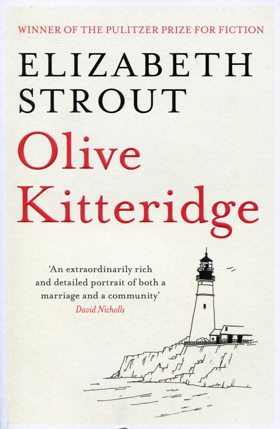 Book cover of Olive Kitteridge by Elizabeth Strout.