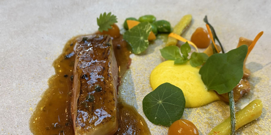 Dombes duck at restaurant Moor Hall.
